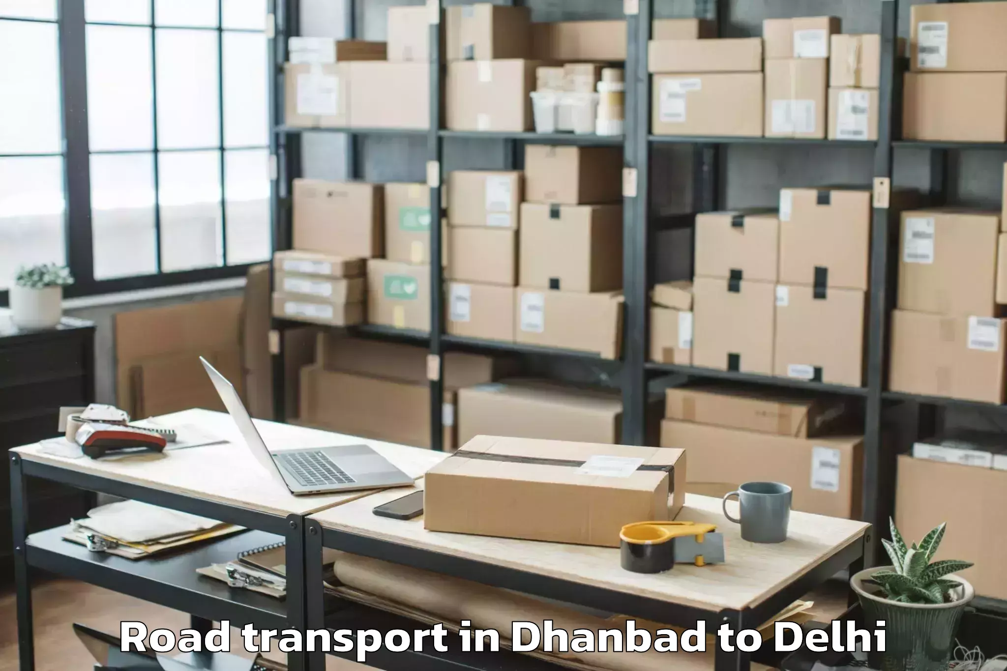 Book Dhanbad to D Mall Pitampura Road Transport Online